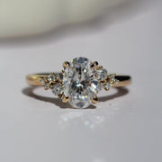 Oval Cut Moissanite Solitaire Engagement Ring